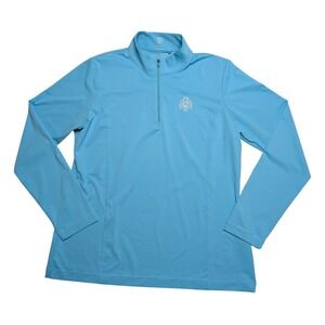 EP Pro Victoria Club Golf Pullover Womens L Blue Quarter Zip 1903 Crest
